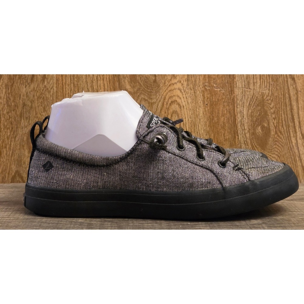 Sperry Top Sider Crest Vibe Slip On Shoes Womens Size‎ 7.5 Glitter Black Gray